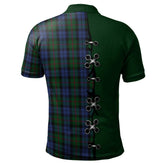 Clan Baird Tartan Polo Shirt - Lion Rampant And Celtic Thistle Style ZE77 Baird Tartan Tartan Polo
